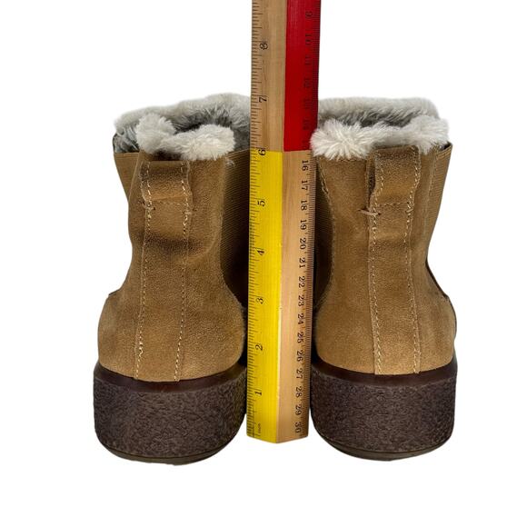 Madewell The Toasty Chelsea Boot Women's 8 Faux Shearling Pull On Brown Chunky - Picture 6 of 10